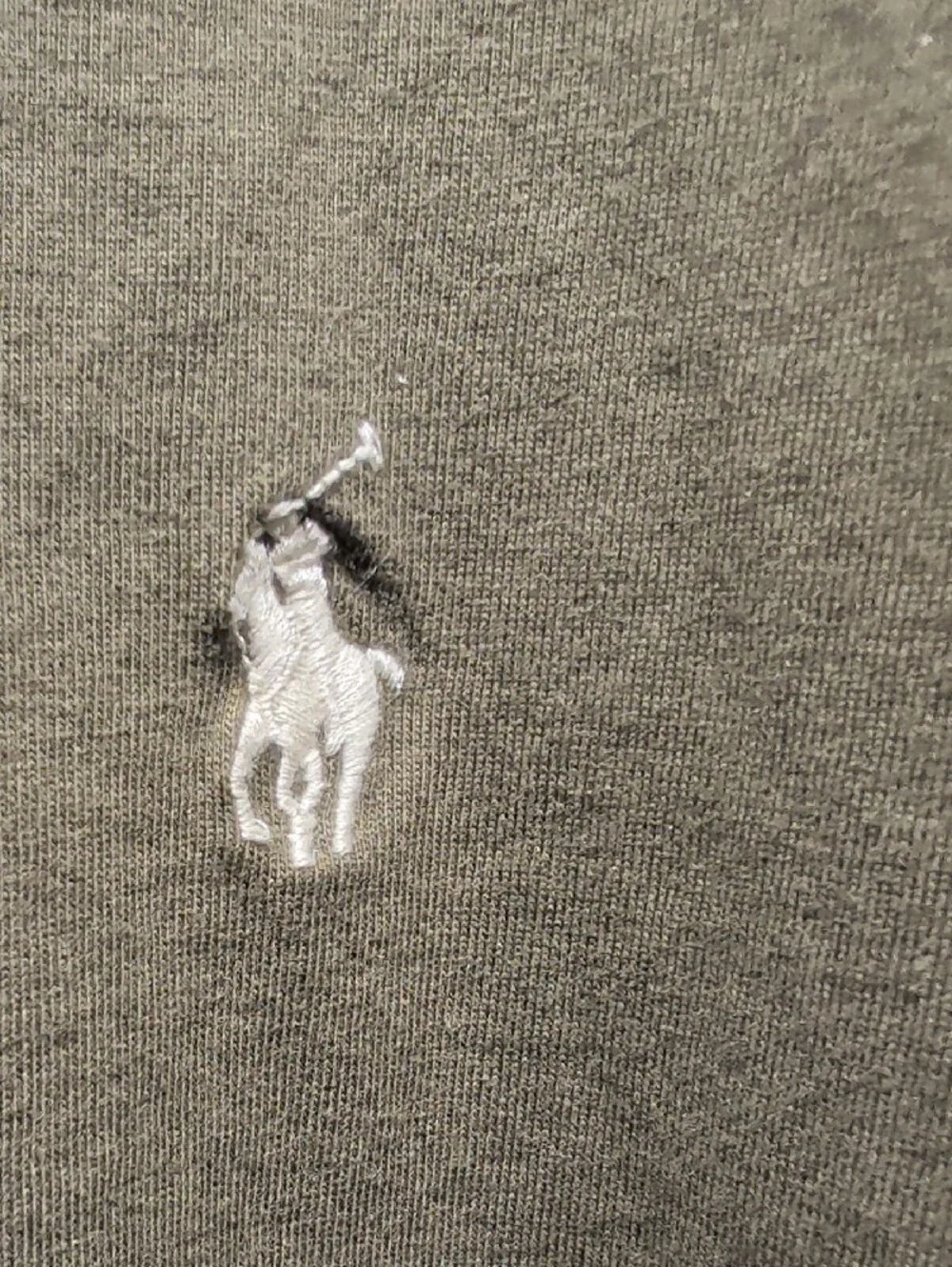Polo by Ralph Lauren Olive V-Neck Short Sleeve Tee with Embroidered Pony